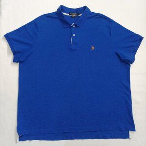 U.S. POLO ASSN. Men's Big & Tall Blue Raft Short Sleeve Interlock Polo Shirt 3XL